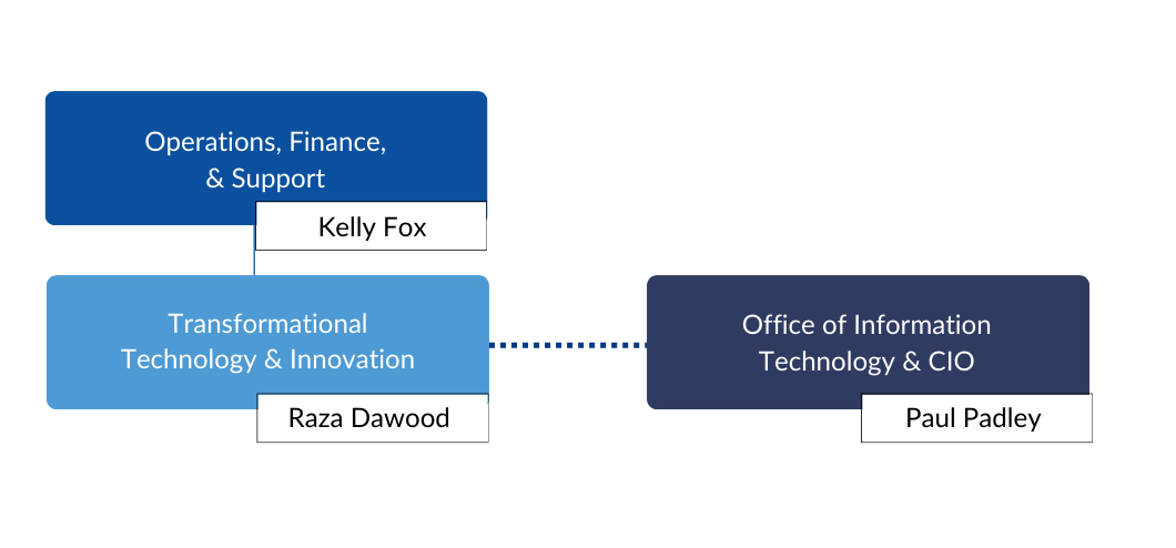 Transformational Technology & Innovation Organizational Chart 